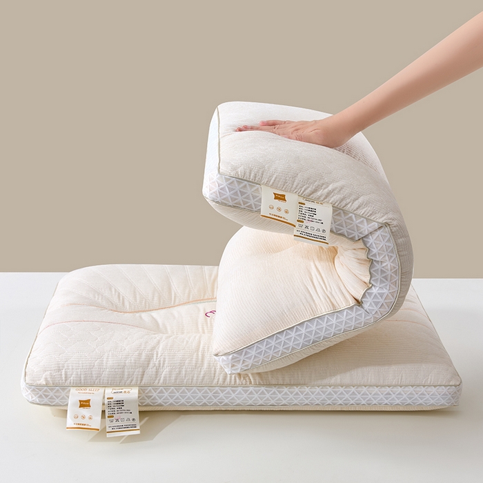 91家纺网 家纺一手货源 找家纺 佳尚枕芯 2025新款雪尼绒亲肤舒适深睡眠枕芯舒适护颈枕分区枕枕头枕芯 白色