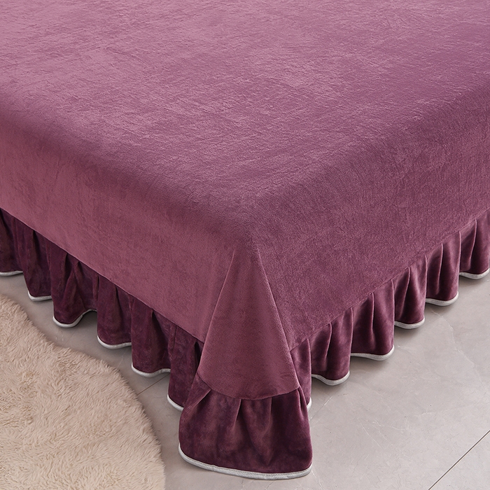 91家纺网 家纺一手货源 找家纺 (总)赛丽雅 2025新款牛奶绒床裙四件套8-9斤法莱绒直播爆款日产2万套