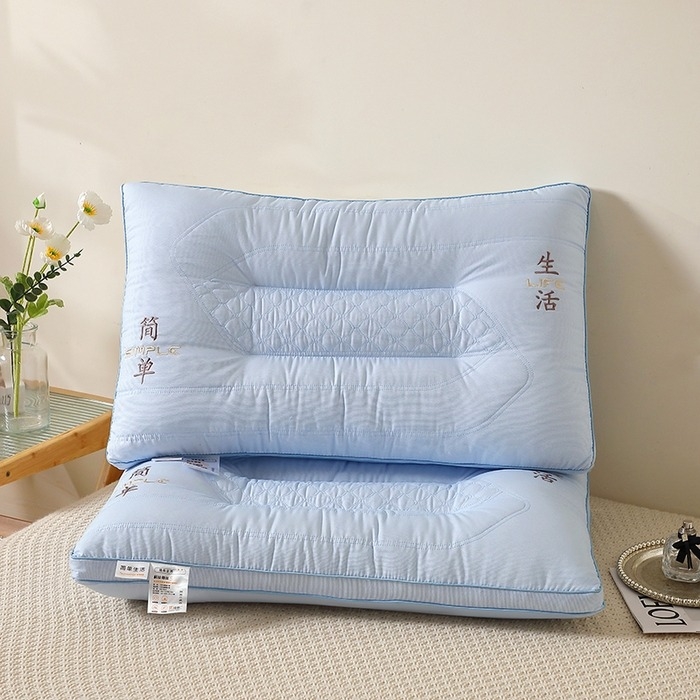 佳尚枕芯 2025新款云柔护颈枕简单生活定型枕枕头枕芯 简单生活定型枕-蓝色