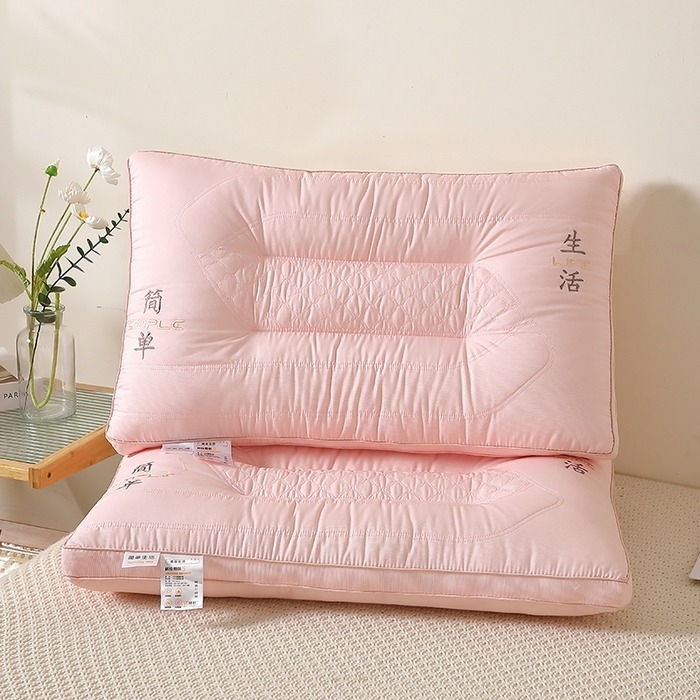 佳尚枕芯 2025新款云柔护颈枕简单生活定型枕枕头枕芯 简单生活定型枕-粉色