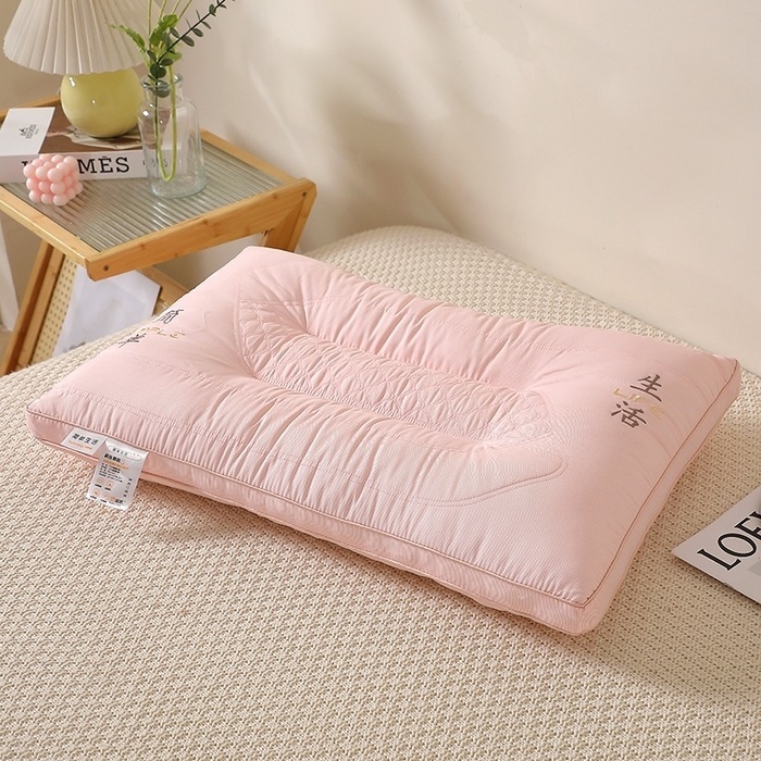 91家纺网 家纺一手货源 找家纺 佳尚枕芯 2025新款云柔护颈枕简单生活定型枕枕头枕芯 简单生活定型枕-粉色