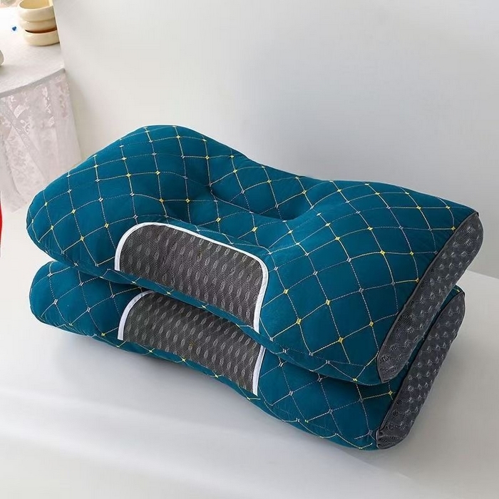 佳尚枕芯 2025新款针织满天星水立方舒适SPA枕枕头枕芯 蓝色