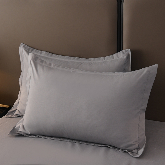 91家纺网 家纺一手货源 找家纺 罗菲尼酒店用品 2025新款高仿棉150克磨毛加厚酒店专用纯白四件套 银灰色