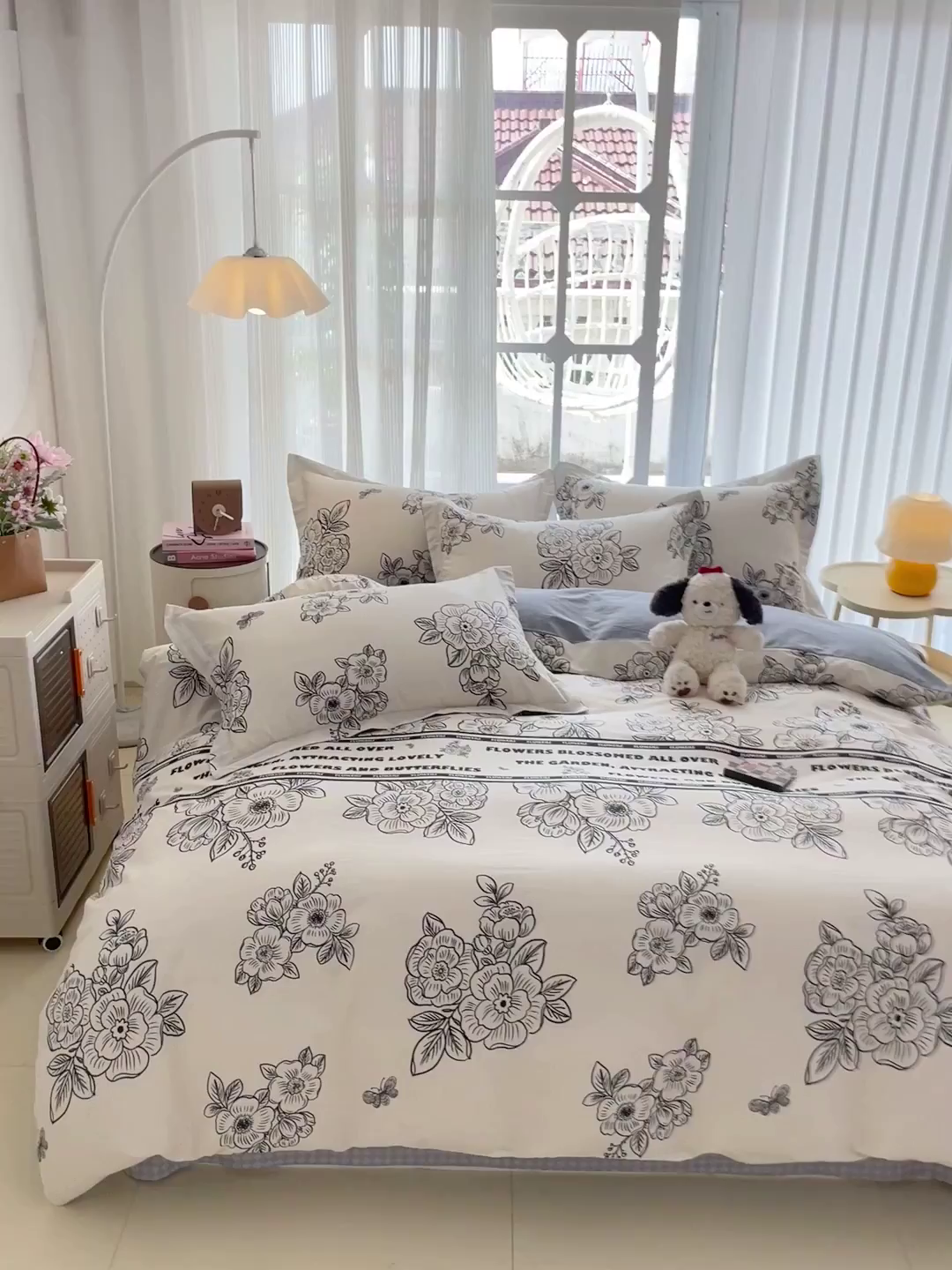 91家纺网 家纺一手货源 找家纺 （总）曲之慕 2026春夏新款全棉纯棉小清新印花系列四件套床单床笠