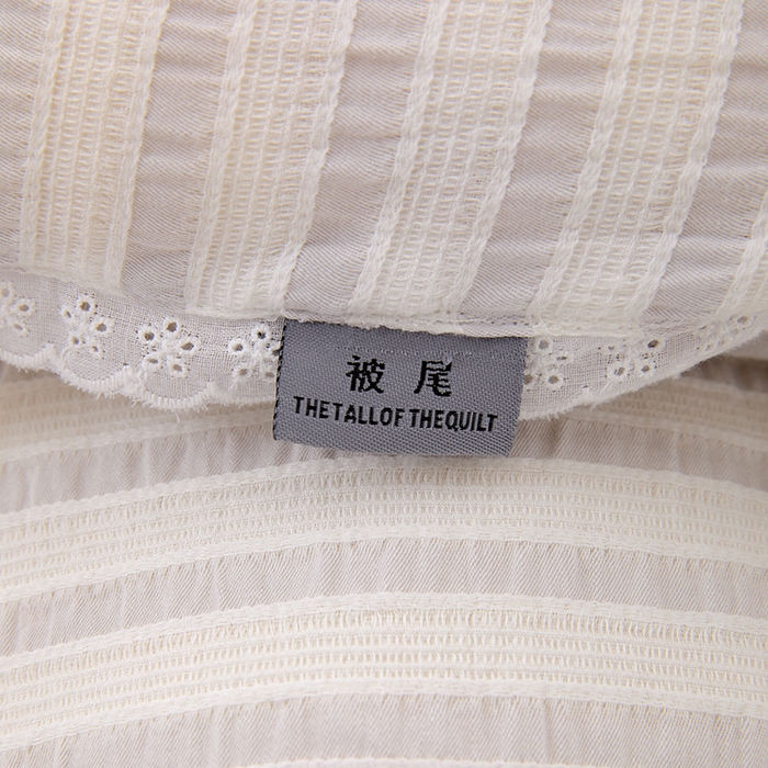 91家纺网 家纺一手货源 找家纺 VIP被业 2025新款星辰织条全棉大豆子母被冬被被芯 灰色