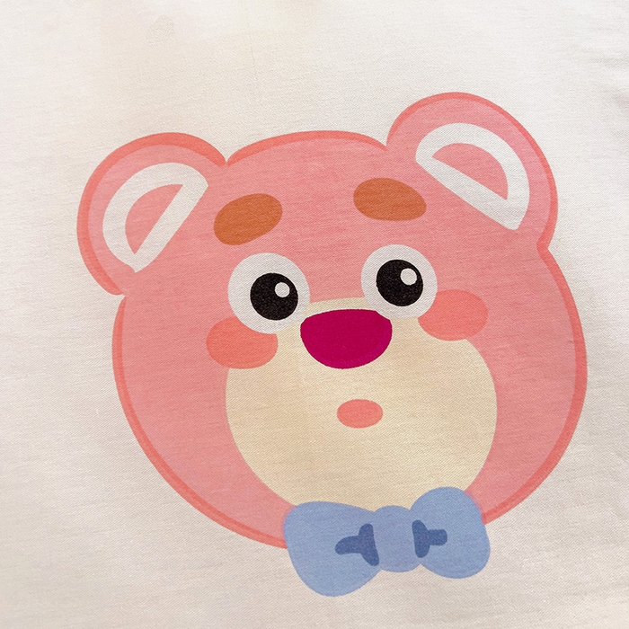 91家纺网 家纺一手货源 找家纺 曲之慕 2026春夏新款全棉纯棉小清新印花系列四件套床单床笠 萌小新