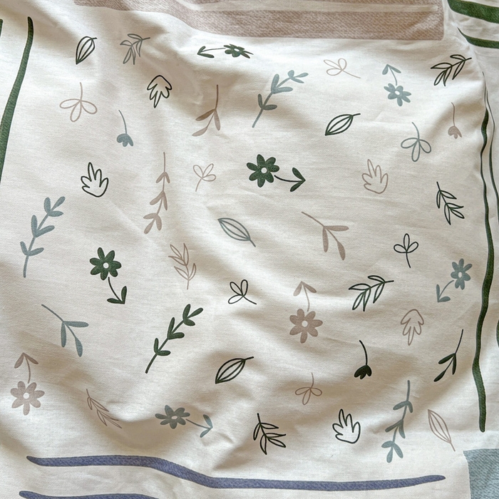 91家纺网 家纺一手货源 找家纺 曲之慕 2026春夏新款全棉纯棉小清新印花系列四件套床单床笠 一见倾心