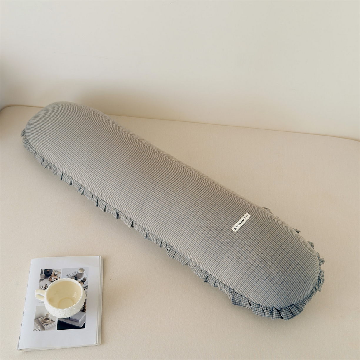 91家纺网 家纺一手货源 找家纺 麦肯锡 2025新款美拉德系列长条抱枕夹腿抱枕 米灰【产品图】/对