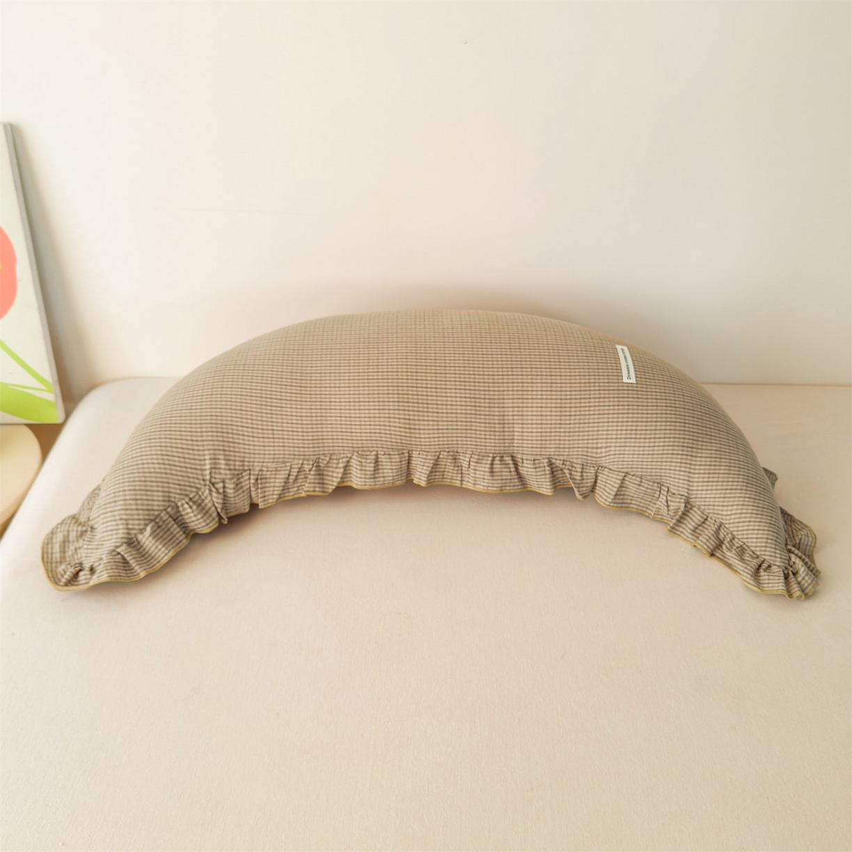 91家纺网 家纺一手货源 找家纺 麦肯锡 2025新款美拉德系列月亮抱枕夹腿抱枕 卡其【产品图】/只