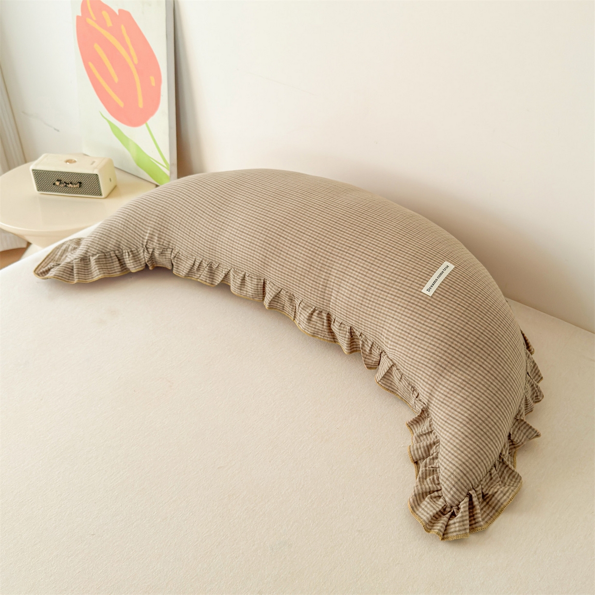 麦肯锡 2025新款美拉德系列月亮抱枕夹腿抱枕 卡其【产品图】/对