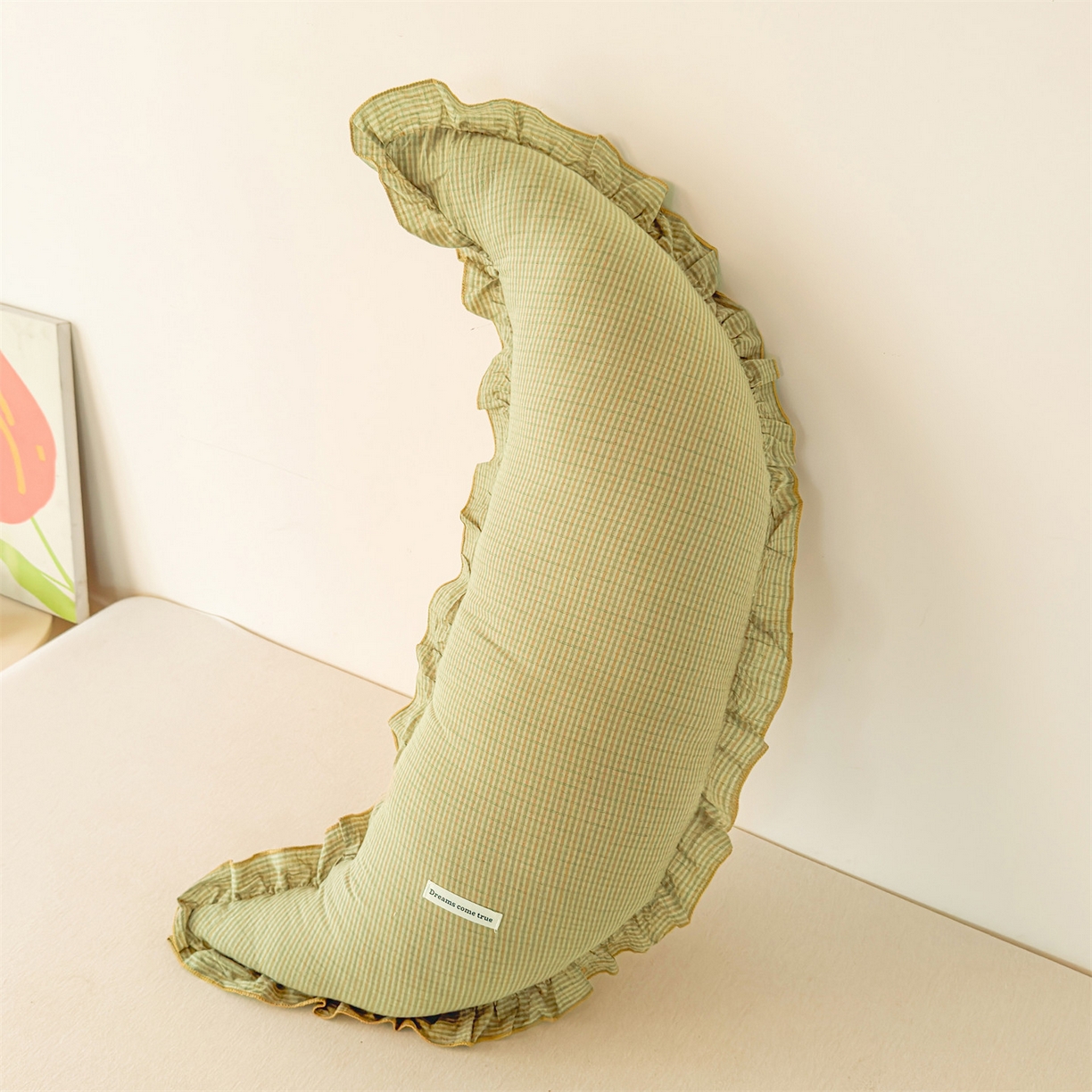 91家纺网 家纺一手货源 找家纺 麦肯锡 2025新款美拉德系列月亮抱枕夹腿抱枕 奶黄【产品图】/只