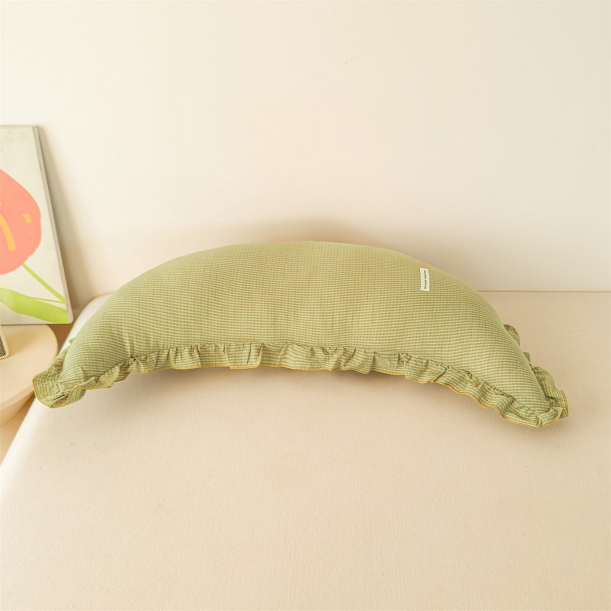 91家纺网 家纺一手货源 找家纺 麦肯锡 2025新款美拉德系列月亮抱枕夹腿抱枕 奶黄【产品图】/对