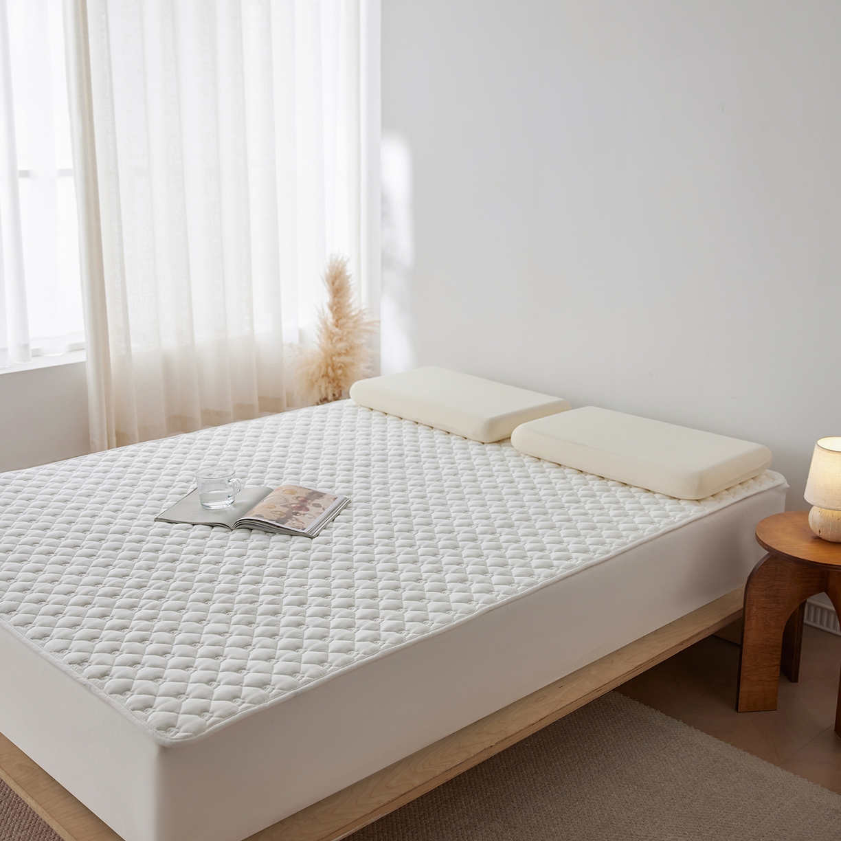 91家纺网 家纺一手货源 找家纺 （总）三味舒屋 2025新款朵桃系列全棉夹棉保护垫软床垫薄床垫（控价 券后叠加不低于128、158、168、178）