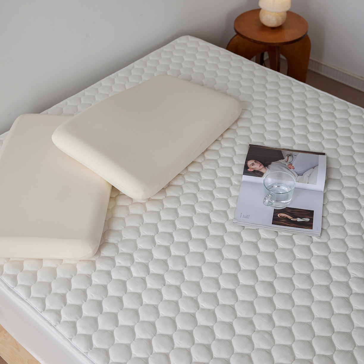 91家纺网 家纺一手货源 找家纺 三味舒屋 2025新款朵桃系列全棉夹棉保护垫软床垫薄床垫（控价 券后叠加不低于128、158、168、178） 棉桃