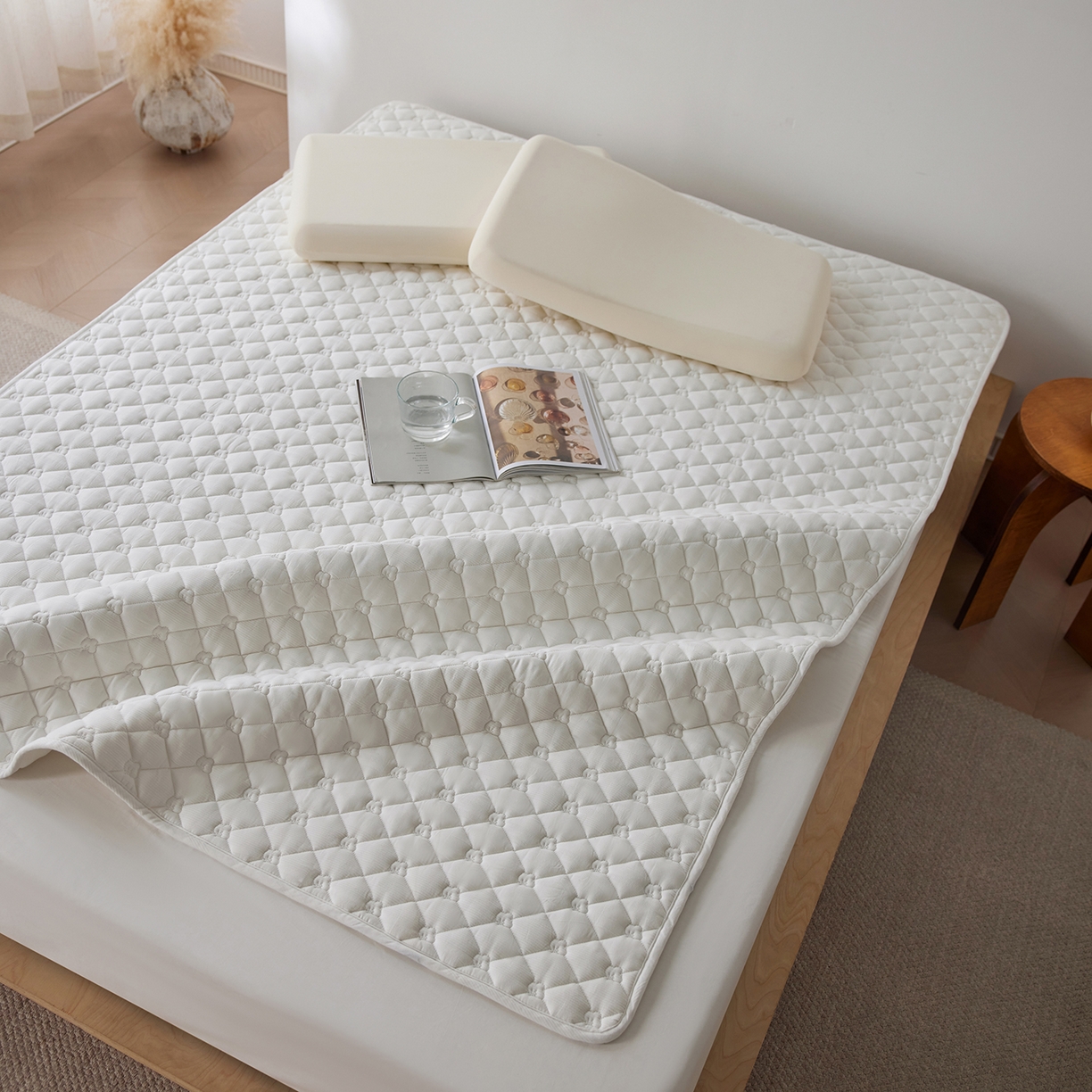 三味舒屋 2025新款朵桃系列全棉夹棉保护垫软床垫薄床垫（控价 券后叠加不低于128、158、168、178） 棉朵