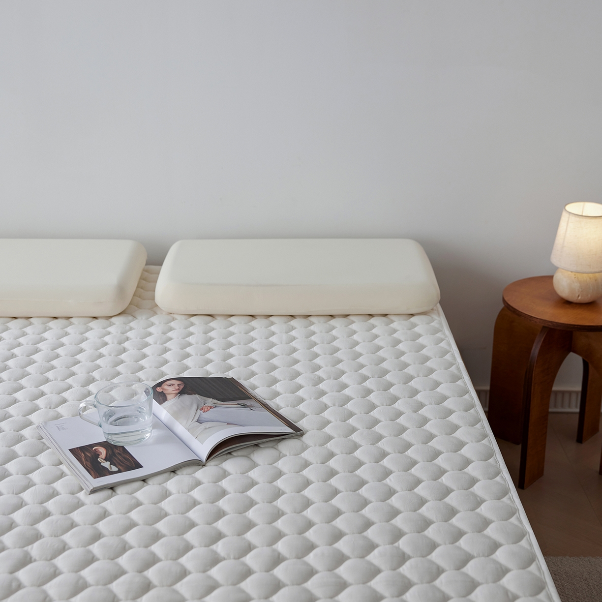 91家纺网 家纺一手货源 找家纺 三味舒屋 2025新款朵桃系列全棉夹棉保护垫软床垫薄床垫（控价 券后叠加不低于128、158、168、178） 棉桃