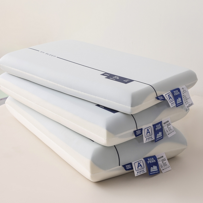 91家纺网 家纺一手货源 找家纺 蝶飞舞 2025新款8H款酒店同款民宿深睡零压力慢回弹云朵记忆枕枕头直播热款  枕芯可定制Lo 蓝白