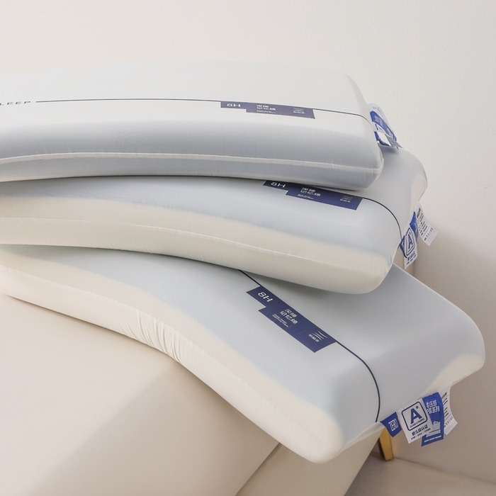 91家纺网 家纺一手货源 找家纺 蝶飞舞 2025新款8H款酒店同款民宿深睡零压力慢回弹云朵记忆枕枕头直播热款  枕芯可定制Lo 蓝白