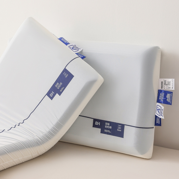 91家纺网 家纺一手货源 找家纺 蝶飞舞 2025新款8H款酒店同款民宿深睡零压力慢回弹云朵记忆枕枕头直播热款  枕芯可定制Lo 蓝白