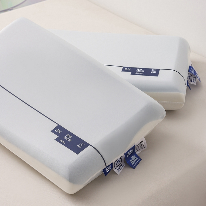 91家纺网 家纺一手货源 找家纺 蝶飞舞 2025新款8H款酒店同款民宿深睡零压力慢回弹云朵记忆枕枕头直播热款  枕芯可定制Lo 蓝白