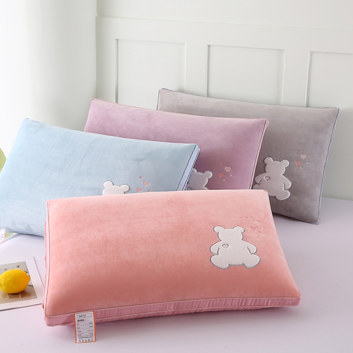永乐枕芯 2025新款热绒款贴布绣枕头枕芯 组合图