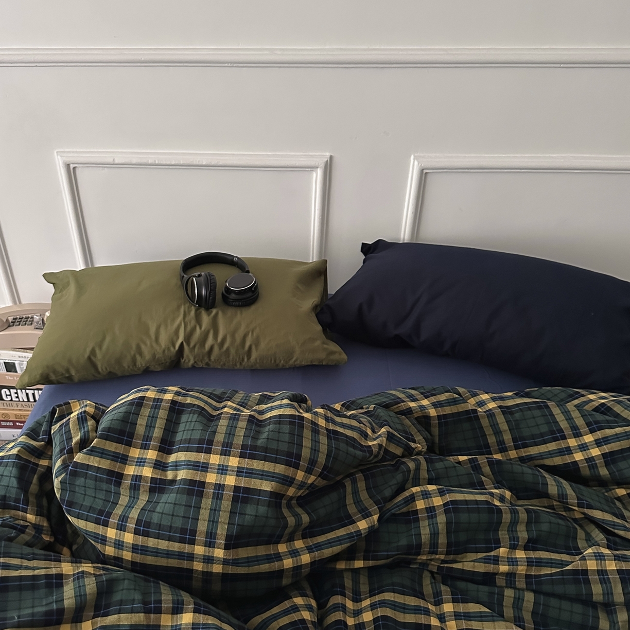 91家纺网 家纺一手货源 找家纺 柚可家居 2026新款色织水洗棉全棉四件套-鹿岛屋（券后标准不低于258元，加大不低于278元）会员-5元 鹿岛屋（枕套藏蓝+橄榄绿）