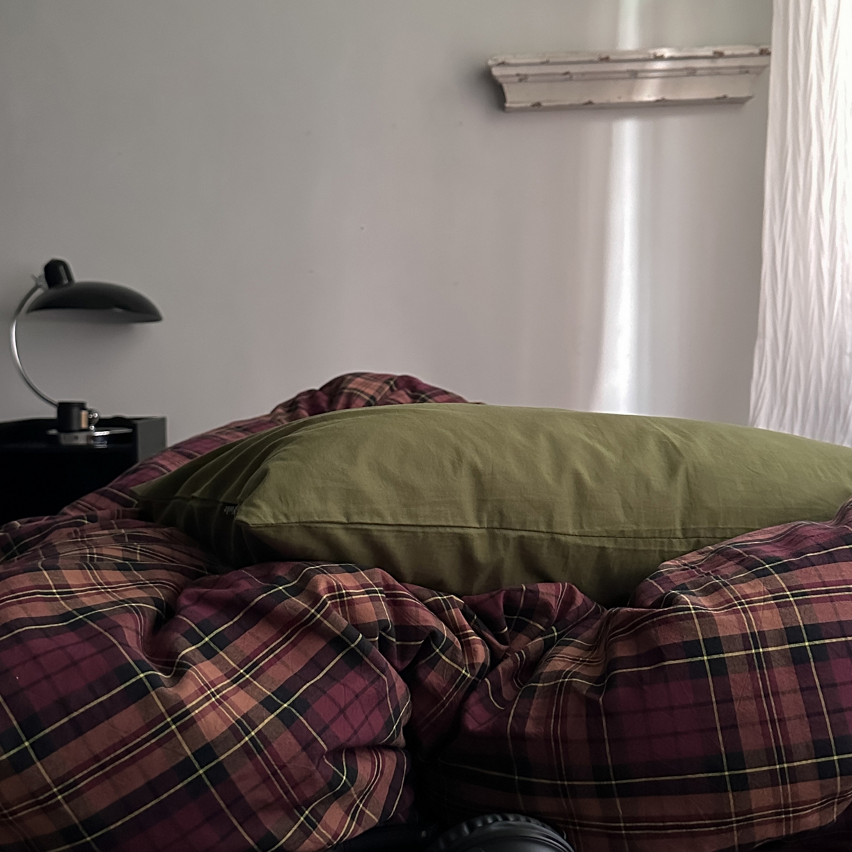 91家纺网 家纺一手货源 找家纺 柚可家居 2026新款色织水洗棉全棉四件套-落日西雅图（券后标准不低于258元，加大不低于278元）会员-5元 落日西雅图（枕套橄榄绿+拿铁）