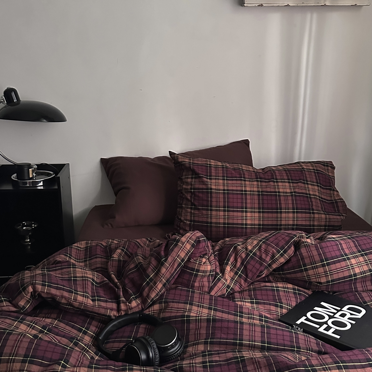 柚可家居 2026新款色织水洗棉全棉四件套-落日西雅图（券后标准不低于258元，加大不低于278元）会员-5元 落日西雅图（枕套格子+拿铁）