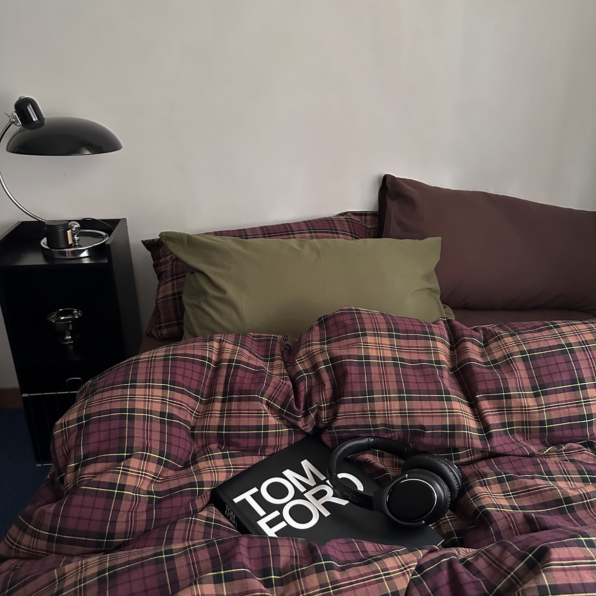 91家纺网 家纺一手货源 找家纺 柚可家居 2026新款色织水洗棉全棉四件套-落日西雅图（券后标准不低于258元，加大不低于278元）会员-5元 落日西雅图（枕套格子+ 橄榄绿）