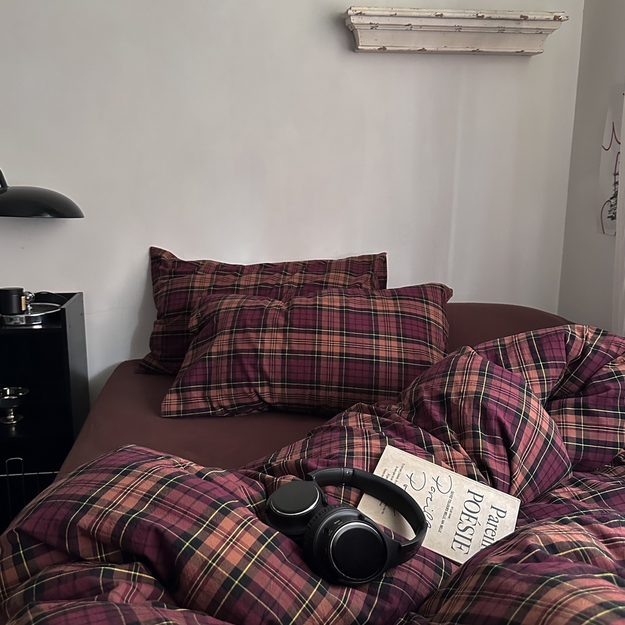 91家纺网 家纺一手货源 找家纺 柚可家居 2026新款色织水洗棉全棉四件套-落日西雅图（券后标准不低于258元，加大不低于278元）会员-5元 落日西雅图（枕套格子）