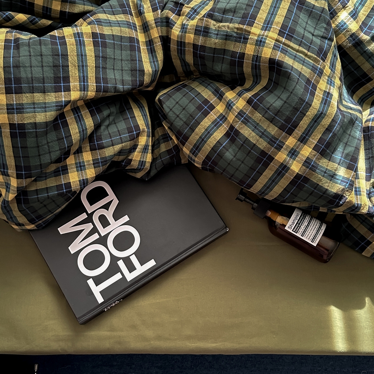 91家纺网 家纺一手货源 找家纺 柚可家居 2026新款色织水洗棉全棉四件套-弥生树（券后标准不低于258元，加大不低于278元）会员-5元 弥生树（枕套格子+橄榄绿）