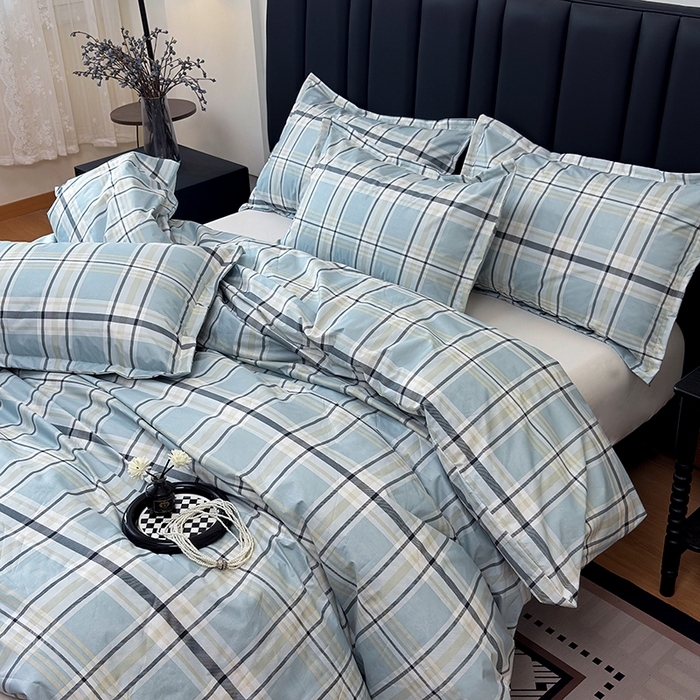 91家纺网 家纺一手货源 找家纺 茗婷家纺 2025新款防水隔尿被套可水洗机洗瘫痪老人宠物专用被套三四件套 霁青色