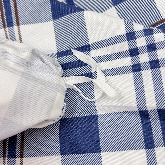 91家纺网 家纺一手货源 找家纺 茗婷家纺 2025新款防水隔尿被套可水洗机洗瘫痪老人宠物专用被套三四件套 经典蓝白格