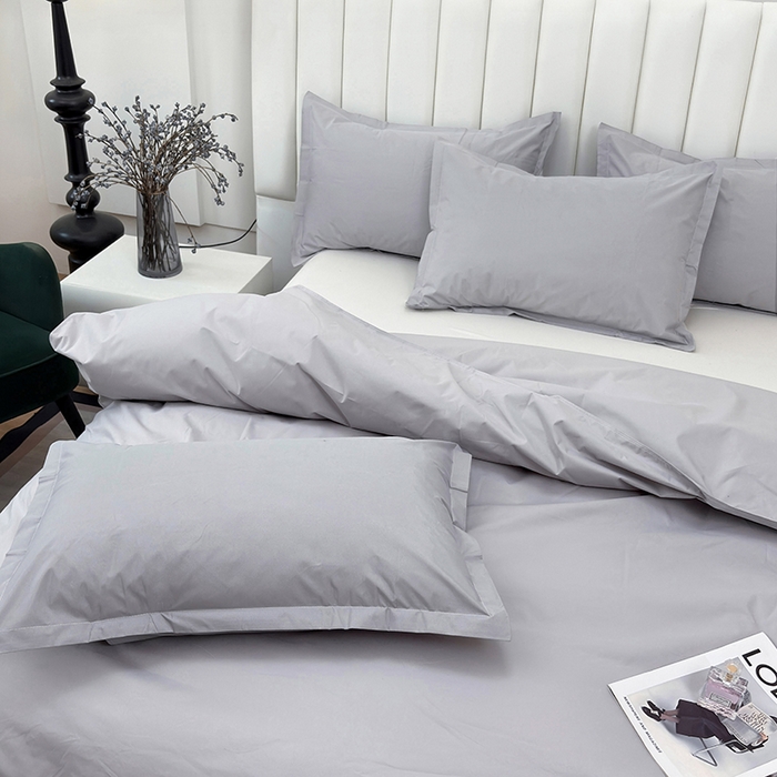 91家纺网 家纺一手货源 找家纺 茗婷家纺 2025新款防水隔尿被套可水洗机洗瘫痪老人宠物专用被套三四件套 浅灰