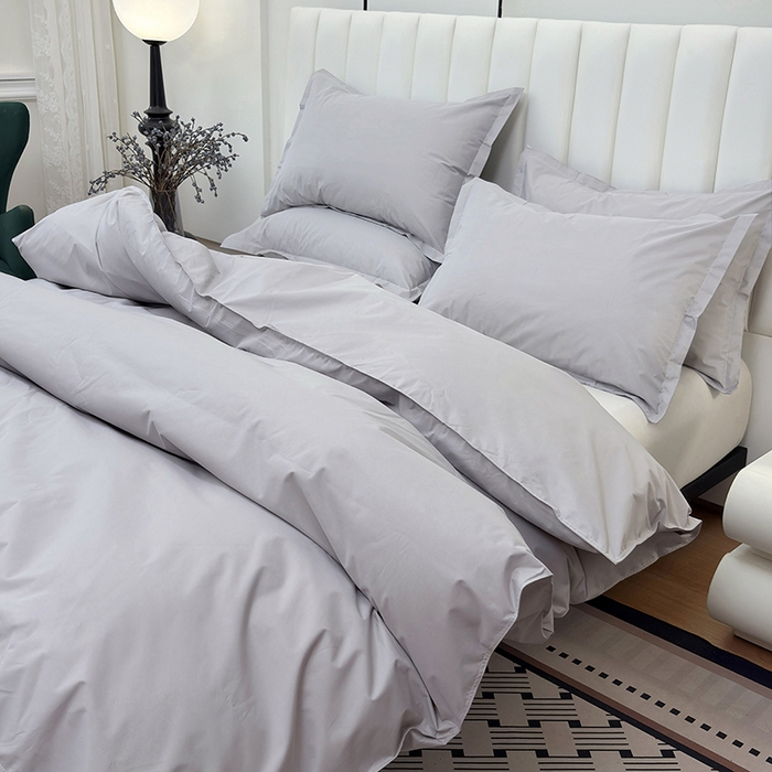 91家纺网 家纺一手货源 找家纺 茗婷家纺 2025新款防水隔尿被套可水洗机洗瘫痪老人宠物专用被套三四件套 浅灰