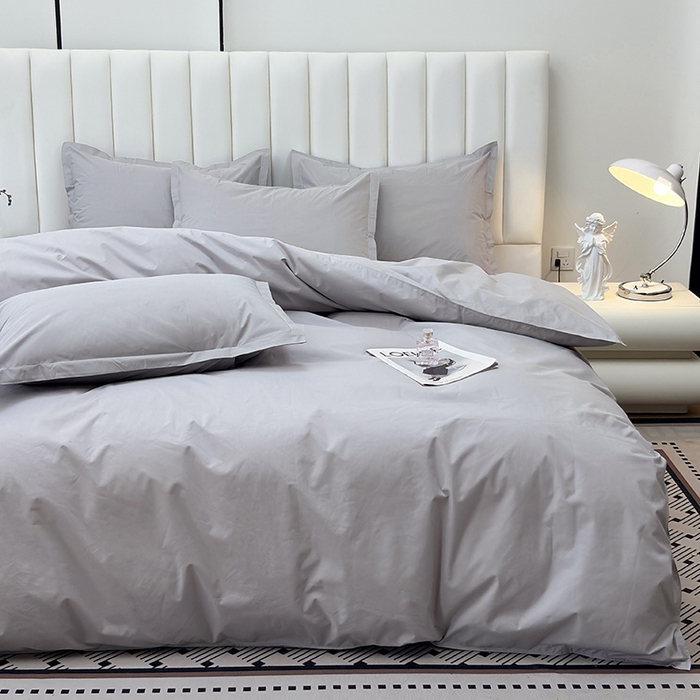 91家纺网 家纺一手货源 找家纺 茗婷家纺 2025新款防水隔尿被套可水洗机洗瘫痪老人宠物专用被套三四件套 浅灰