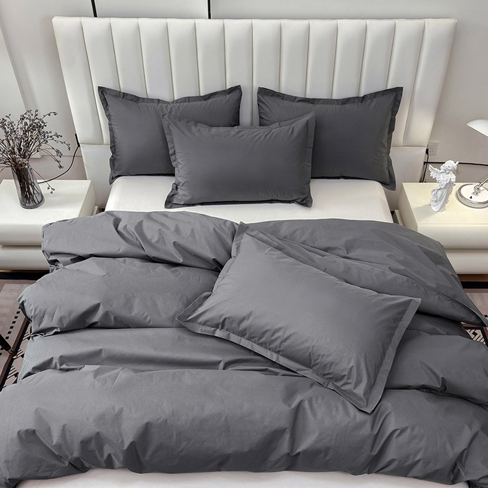 91家纺网 家纺一手货源 找家纺 茗婷家纺 2025新款防水隔尿被套可水洗机洗瘫痪老人宠物专用被套三四件套 深灰