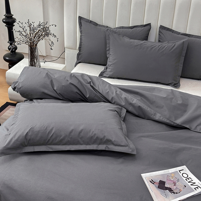 91家纺网 家纺一手货源 找家纺 茗婷家纺 2025新款防水隔尿被套可水洗机洗瘫痪老人宠物专用被套三四件套 深灰