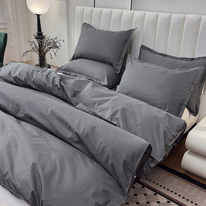 91家纺网 家纺一手货源 找家纺 茗婷家纺 2025新款防水隔尿被套可水洗机洗瘫痪老人宠物专用被套三四件套 深灰