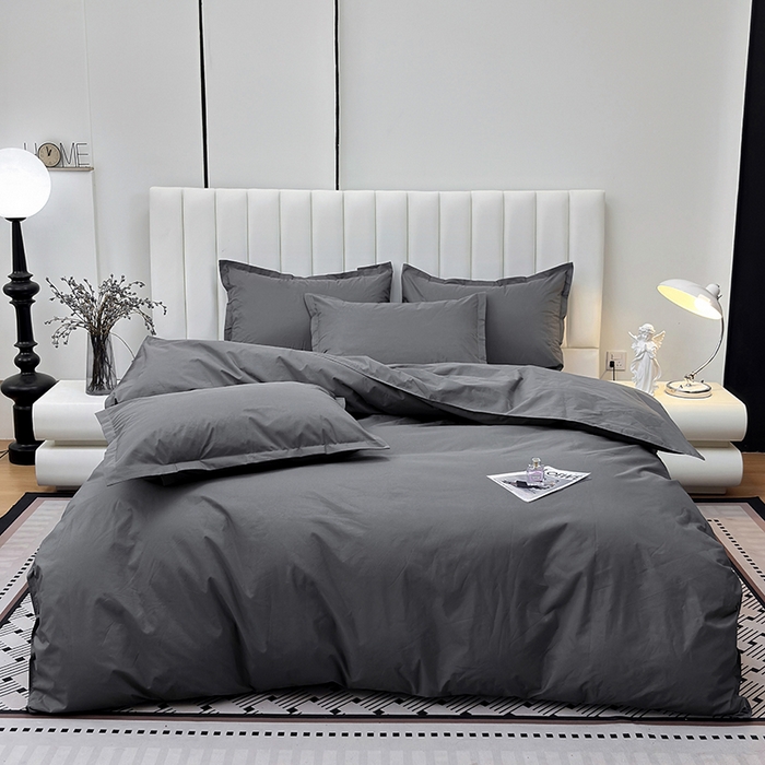 91家纺网 家纺一手货源 找家纺 茗婷家纺 2025新款防水隔尿被套可水洗机洗瘫痪老人宠物专用被套三四件套 深灰