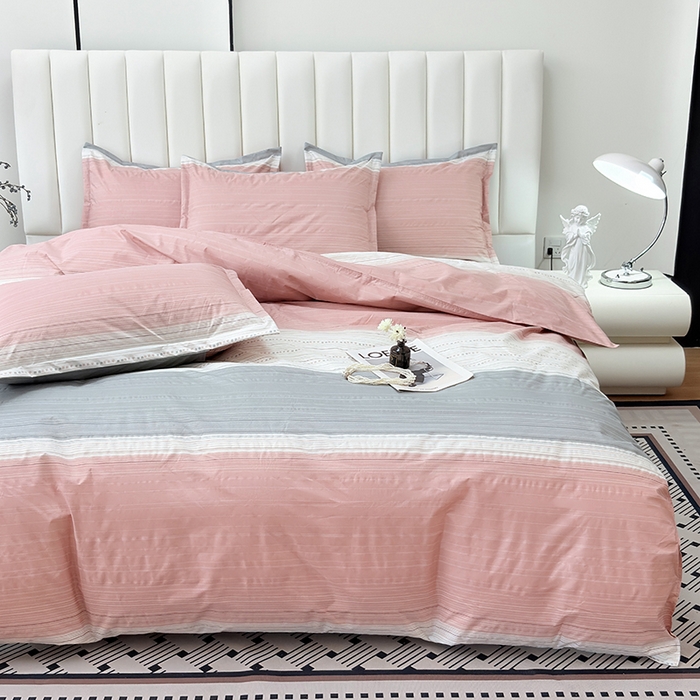 91家纺网 家纺一手货源 找家纺 茗婷家纺 2025新款防水隔尿被套可水洗机洗瘫痪老人宠物专用被套三四件套 条纹