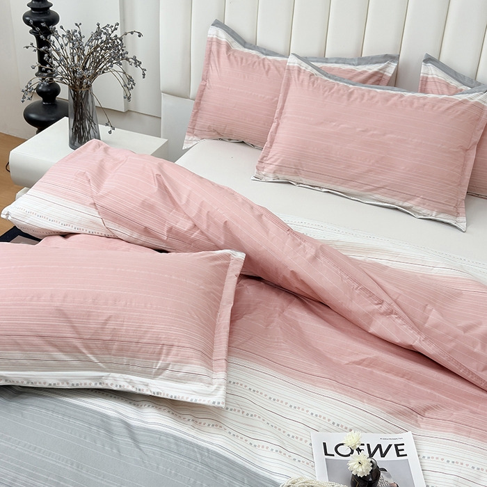 91家纺网 家纺一手货源 找家纺 茗婷家纺 2025新款防水隔尿被套可水洗机洗瘫痪老人宠物专用被套三四件套 条纹