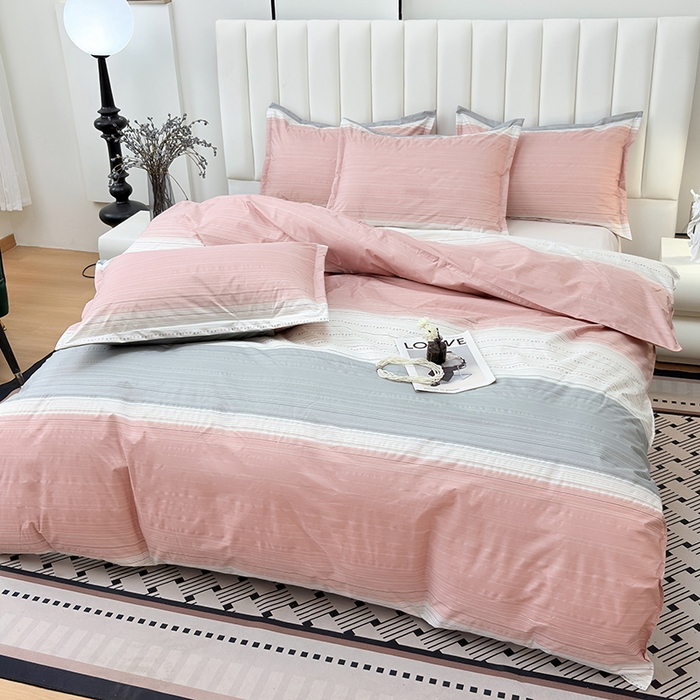 91家纺网 家纺一手货源 找家纺 茗婷家纺 2025新款防水隔尿被套可水洗机洗瘫痪老人宠物专用被套三四件套 条纹