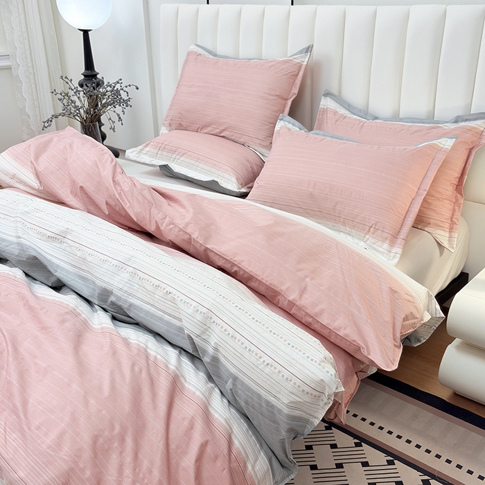 91家纺网 家纺一手货源 找家纺 茗婷家纺 2025新款防水隔尿被套可水洗机洗瘫痪老人宠物专用被套三四件套 条纹