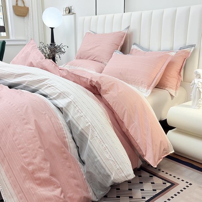 91家纺网 家纺一手货源 找家纺 茗婷家纺 2025新款防水隔尿被套可水洗机洗瘫痪老人宠物专用被套三四件套 条纹