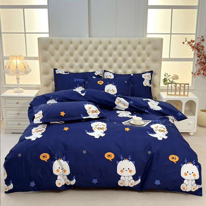 91家纺网 家纺一手货源 找家纺 茗婷家纺 2025新款防水隔尿被套可水洗机洗瘫痪老人宠物专用被套三四件套 小龙人