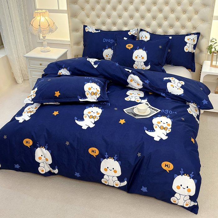 91家纺网 家纺一手货源 找家纺 茗婷家纺 2025新款防水隔尿被套可水洗机洗瘫痪老人宠物专用被套三四件套 小龙人