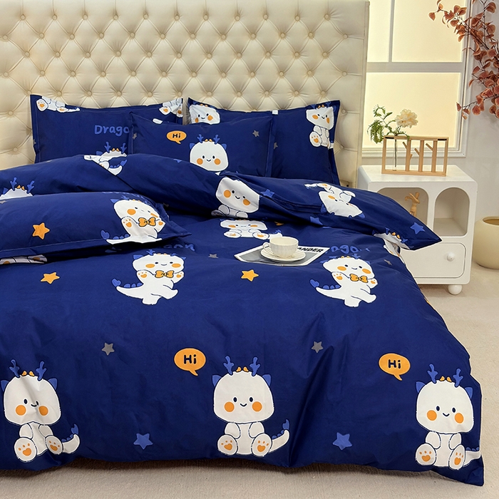 91家纺网 家纺一手货源 找家纺 茗婷家纺 2025新款防水隔尿被套可水洗机洗瘫痪老人宠物专用被套三四件套 小龙人