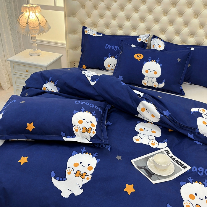 91家纺网 家纺一手货源 找家纺 茗婷家纺 2025新款防水隔尿被套可水洗机洗瘫痪老人宠物专用被套三四件套 小龙人