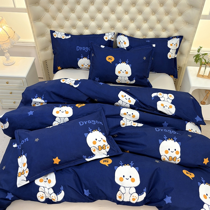 91家纺网 家纺一手货源 找家纺 茗婷家纺 2025新款防水隔尿被套可水洗机洗瘫痪老人宠物专用被套三四件套 小龙人